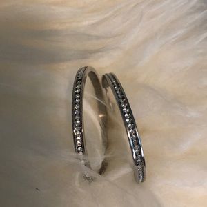 Earings crystals and stainless